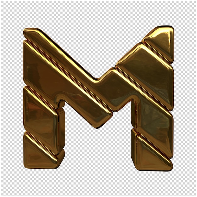 Brief aus Gold 3d Rendering isoliert