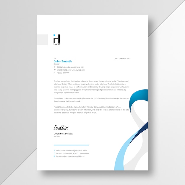 PSD briefkopf business flyer