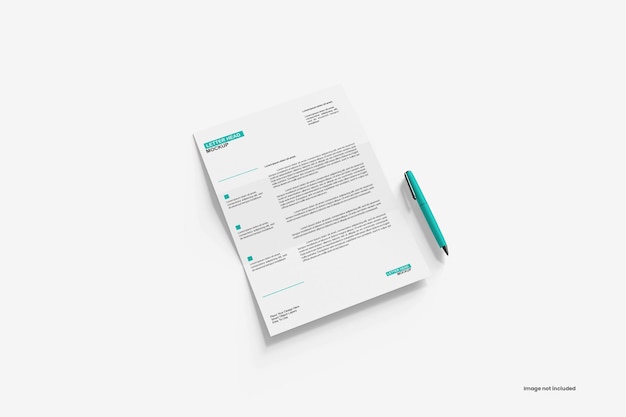 Briefkopf-Mockup mit Stift