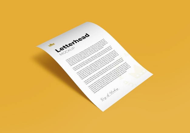 Briefkopf Modell a4 Flyer Design Rendering