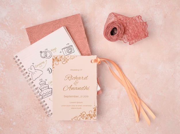 Briefpapier Hochzeit Einladung Konzept