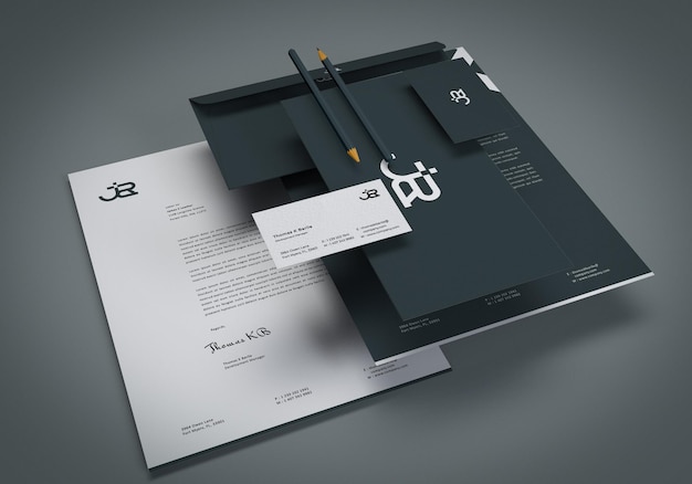 Briefpapier-Modelle für Präsentationsbranding