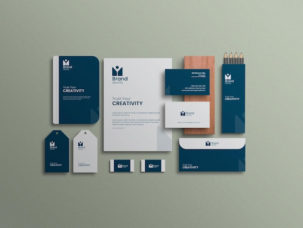 Briefpapier-Set Branding Corporate Mockup