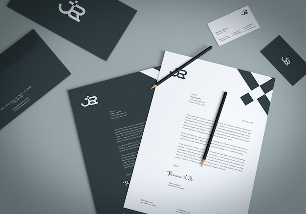 Briefpapierset Business-Mockup-Design