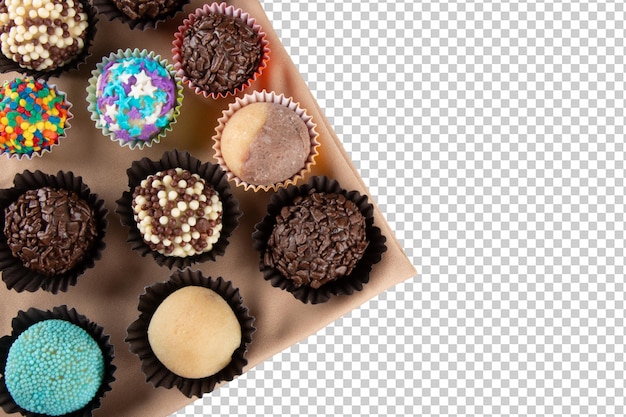 PSD brigadeiro doce tradicional brasileiro doces variados para festas