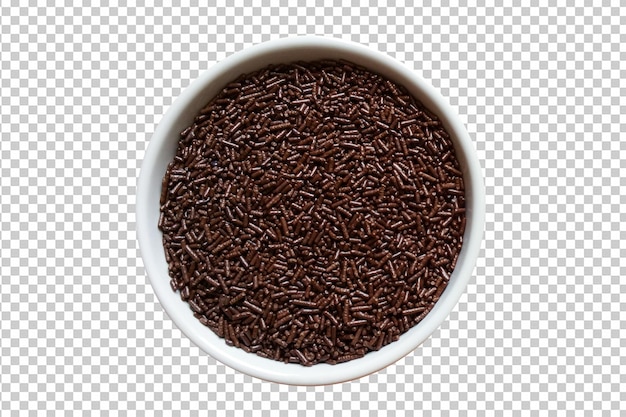 PSD brigadeiro granulado de chocolate png fundo transparente