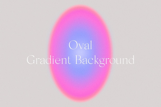 Bright vibrant retro abstract neon oval round circle gradient background shape grainy texture psd