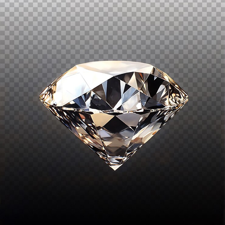 PSD brilhante corte de diamante perfeito em fundo preto