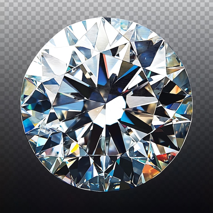 PSD brilhante corte de diamante perfeito em fundo preto