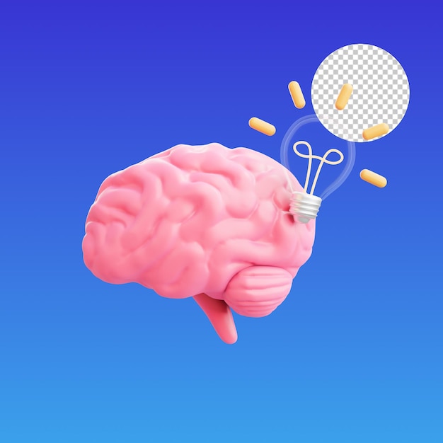 brillante Idee, 3D-Illustration