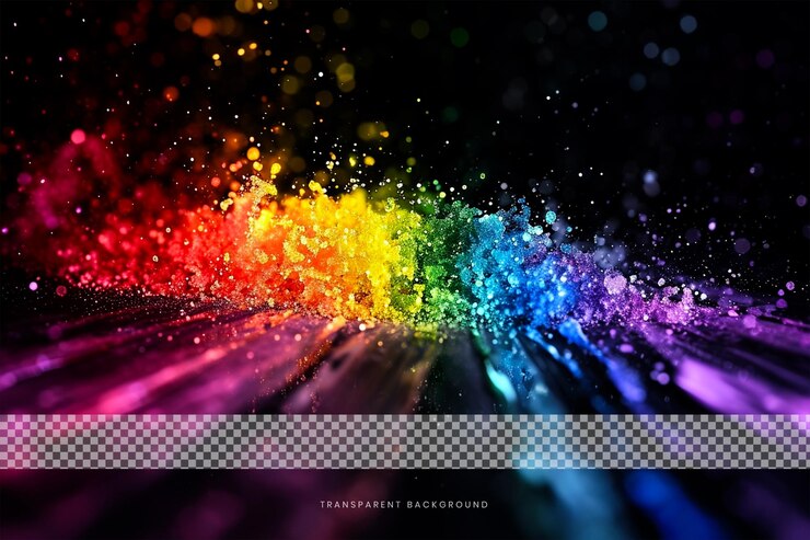 PSD las brillantes chispas de colores deslumbrantes
