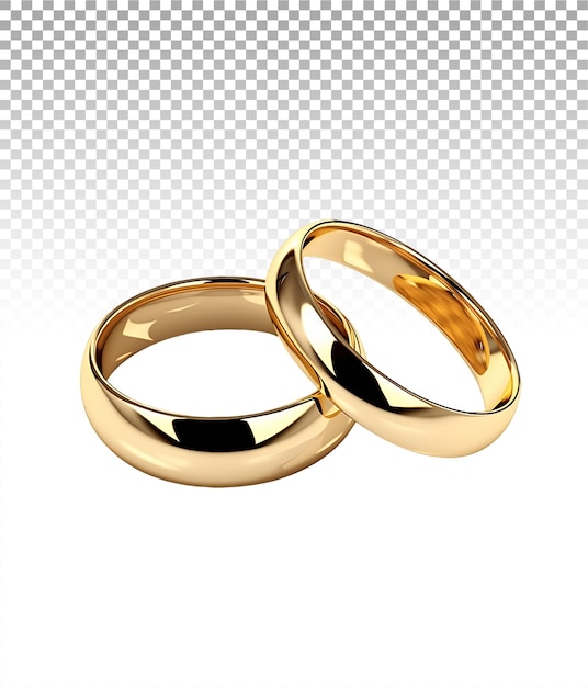 PSD los brillantes recortes de devoción de dos brillantes anillos de boda