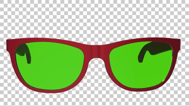 Brille isoliert auf transparentem Hintergrund, 3D-Darstellung