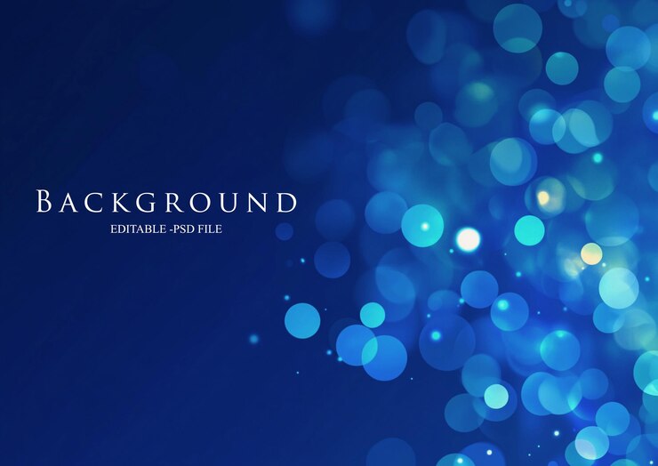 PSD brillo de efecto bokeh de fondo de neón azul abstracto