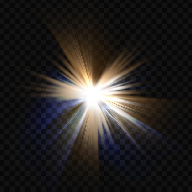 Brillo estrella estallido llamarada explosión efecto de luz