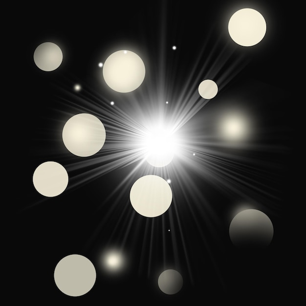 brillo estrella estallido llamarada explosión efecto de luz