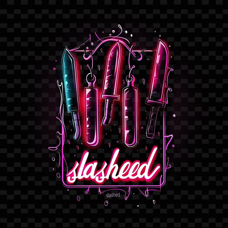 PSD brillo de neón cortado de texto cortado con neón carmesí color f png y2k inspirado decorativo