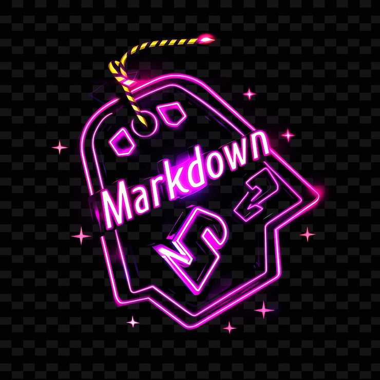 PSD brillo de neón luminoso de markdown texto con neón brillante decorativo inspirado en png y2k