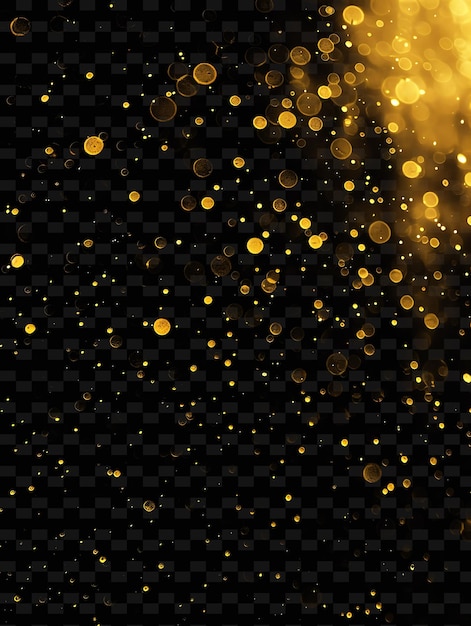 Brillos de oro en un fondo negro