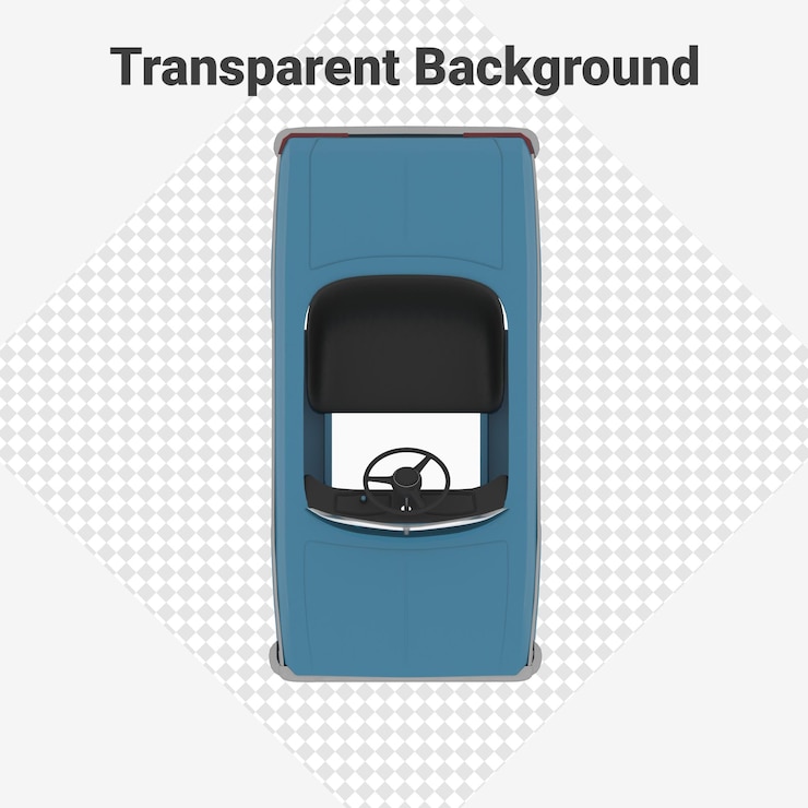 PSD brinquedo de carro de pedal isolado em fundo transparente