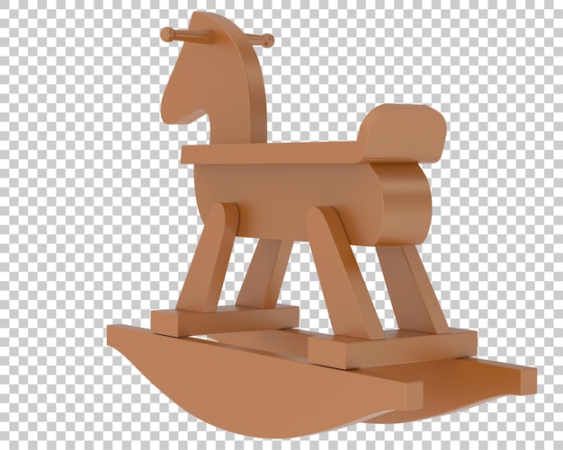 PSD brinquedo de cavalo na ilustração de renderização 3d de fundo transparente