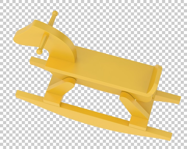 Brinquedo de cavalo na ilustração de renderização 3d de fundo transparente