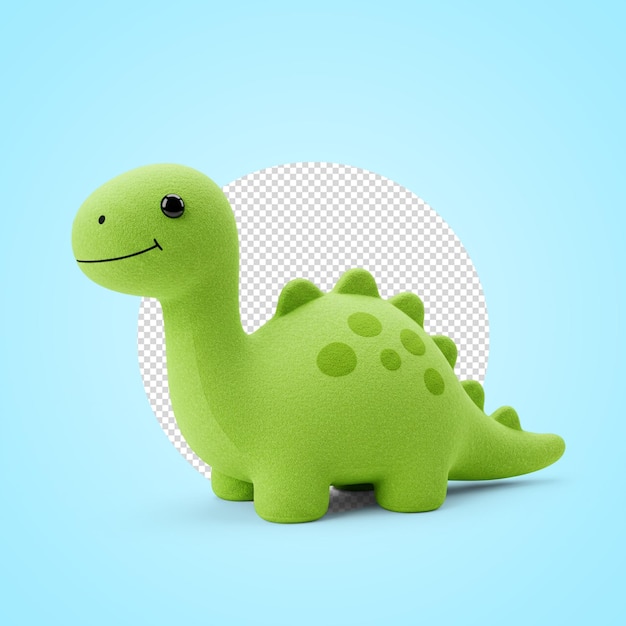Brinquedo de dinossauro de desenho animado verde 3D
