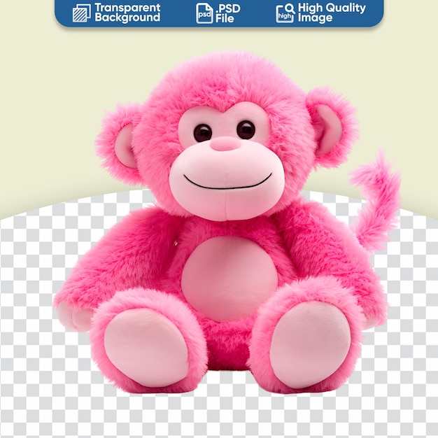 PSD brinquedos de animais de pelúcia monkey pink cute plush