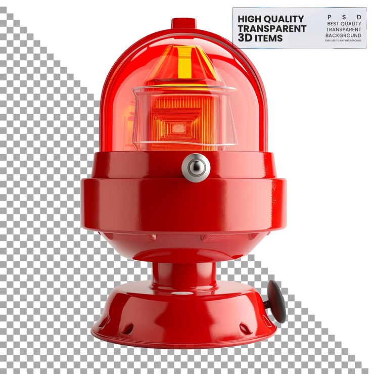 PSD britax magnetic emergency siren beacon png en aislado en fondo transparente