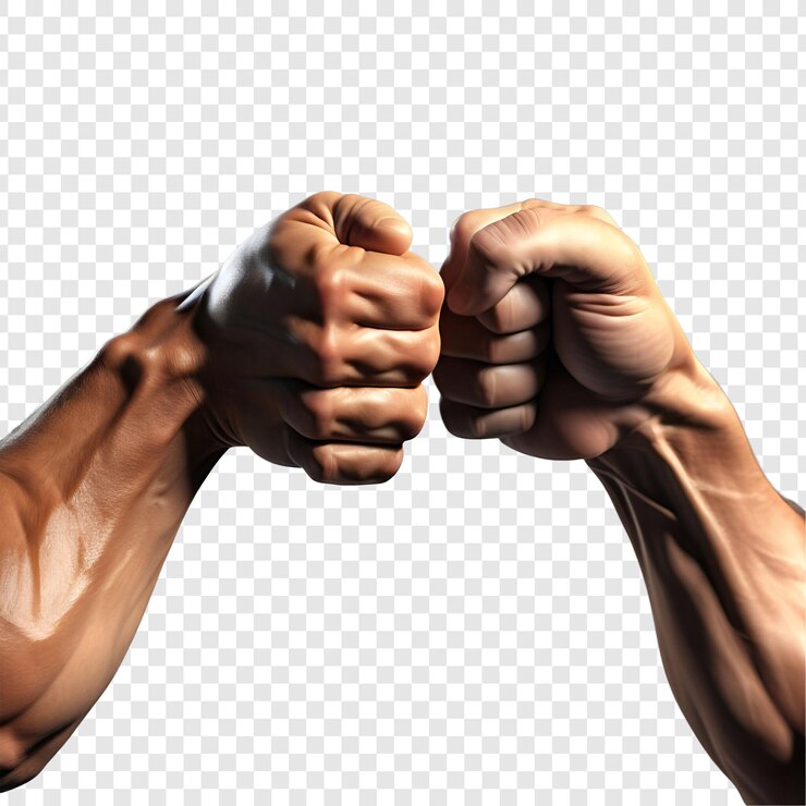 PSD bro fist bump isolado em fundo transparente