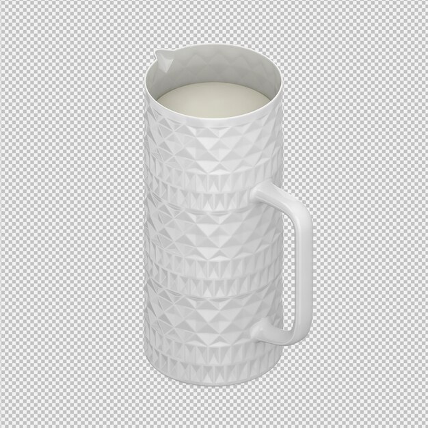 Brocca isometrica 3D rendering