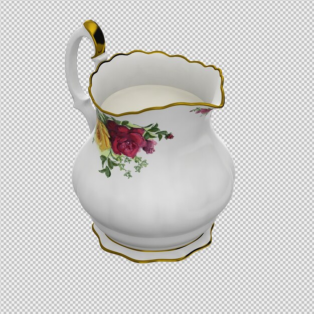 Brocca isometrica 3D rendering