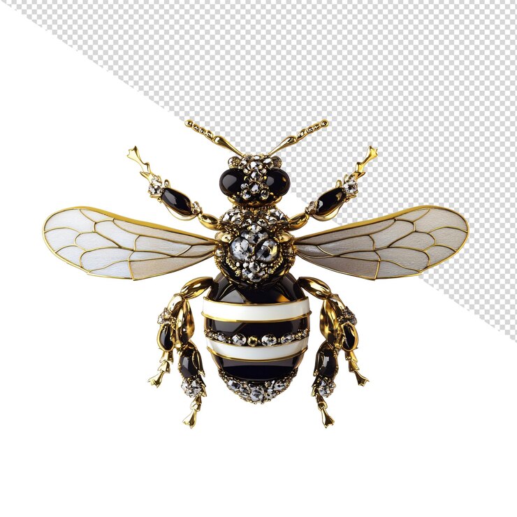 PSD el broche de la abeja de diamante