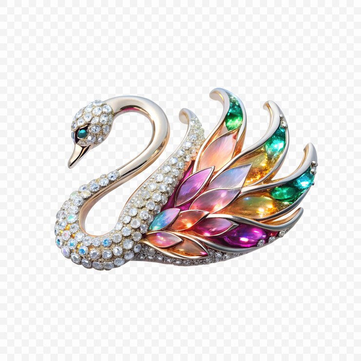PSD el broche de cristal del cisne