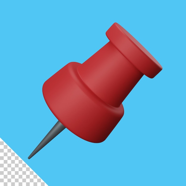 PSD broche de rendu 3d isolée utile pour les applications d'interface utilisateur et l'illustration de conception web