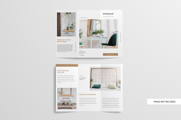 Brochure a tre ante Mockup isolato