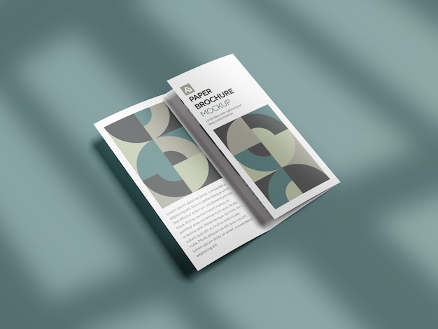 Brochure aziendale a tre ante mockup psd