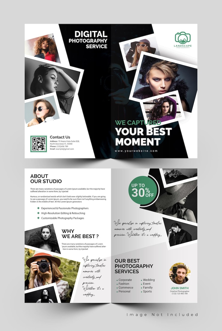 PSD brochure du service de photographie