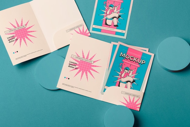 Brochure in studio mockup