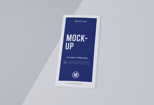 Brochure mock-up isolato su bianco