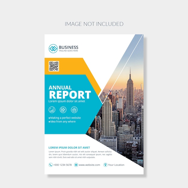 Brochure moderne du rapport annuel de l'entreprise