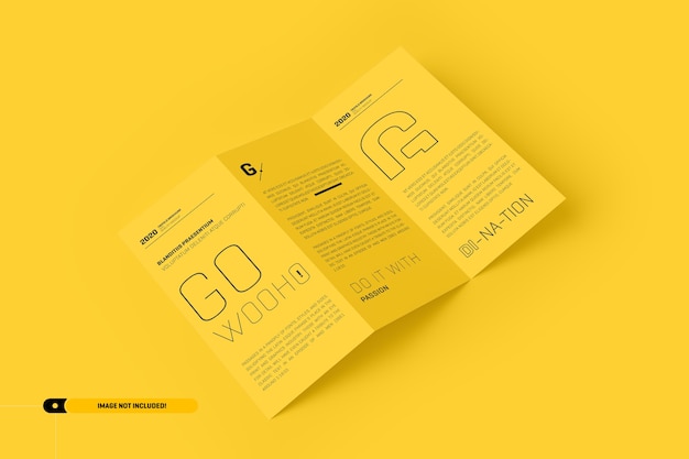 Brochure pieghevole Mockup