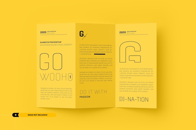 Brochure pieghevole Mockup