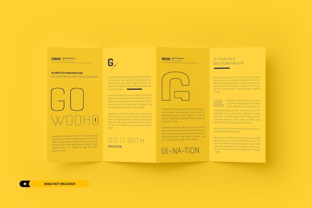 Brochure pieghevole Mockup