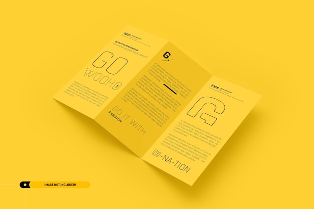 Brochure pieghevole Mockup