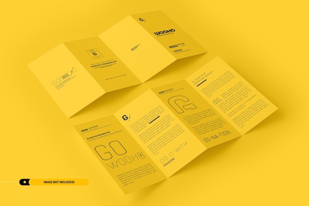 Brochure pieghevole Mockup