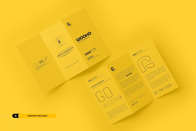 Brochure pieghevole Mockup