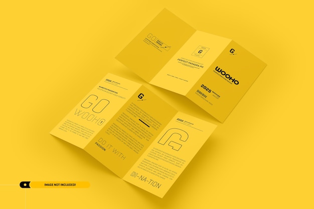 Brochure pieghevole Mockup