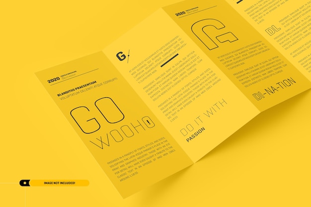 Brochure pieghevole Mockup