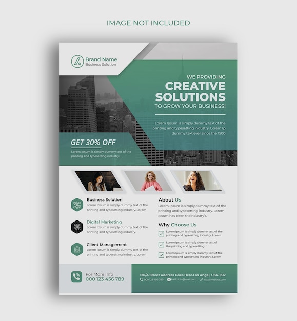 une brochure pour créer des solutions avec un graphique indiquant des solutions créatives